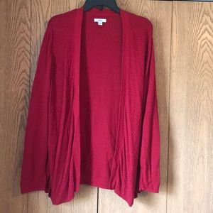 Craft & Barrow size L deep red cardigan
